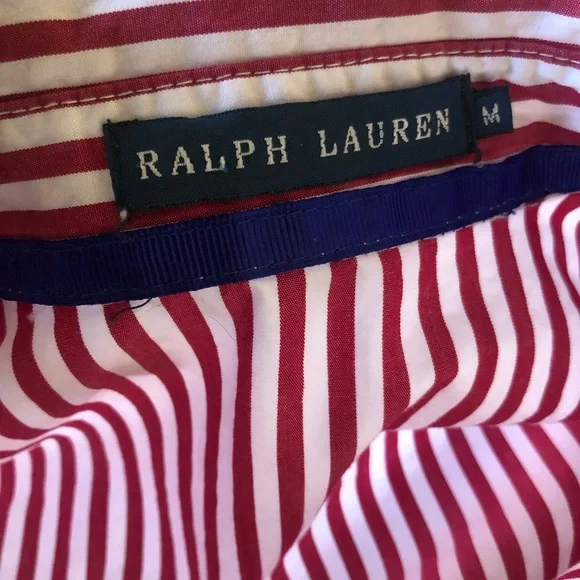 Ralph Lauren Blue Label Preppy Button Down Top with Large Crest Logo - Picture 4 of 4